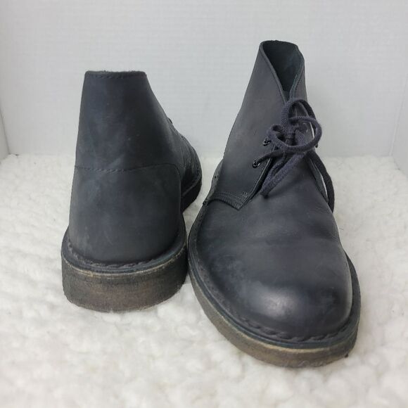 Clarks Original Chukka Desert  Boots Mens Size 8.5 Black Beeswax Leather main image 8